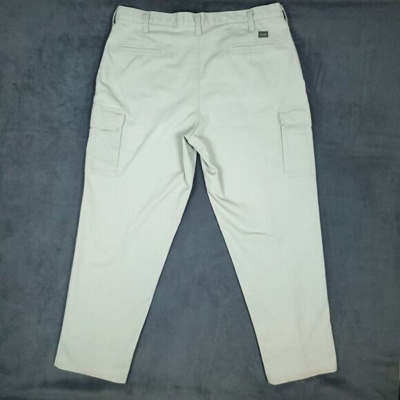 Cintas Comfort Flex Cargo Work Uniform Pants Men's Beige Size 38x31 - Picture 3 of 16
